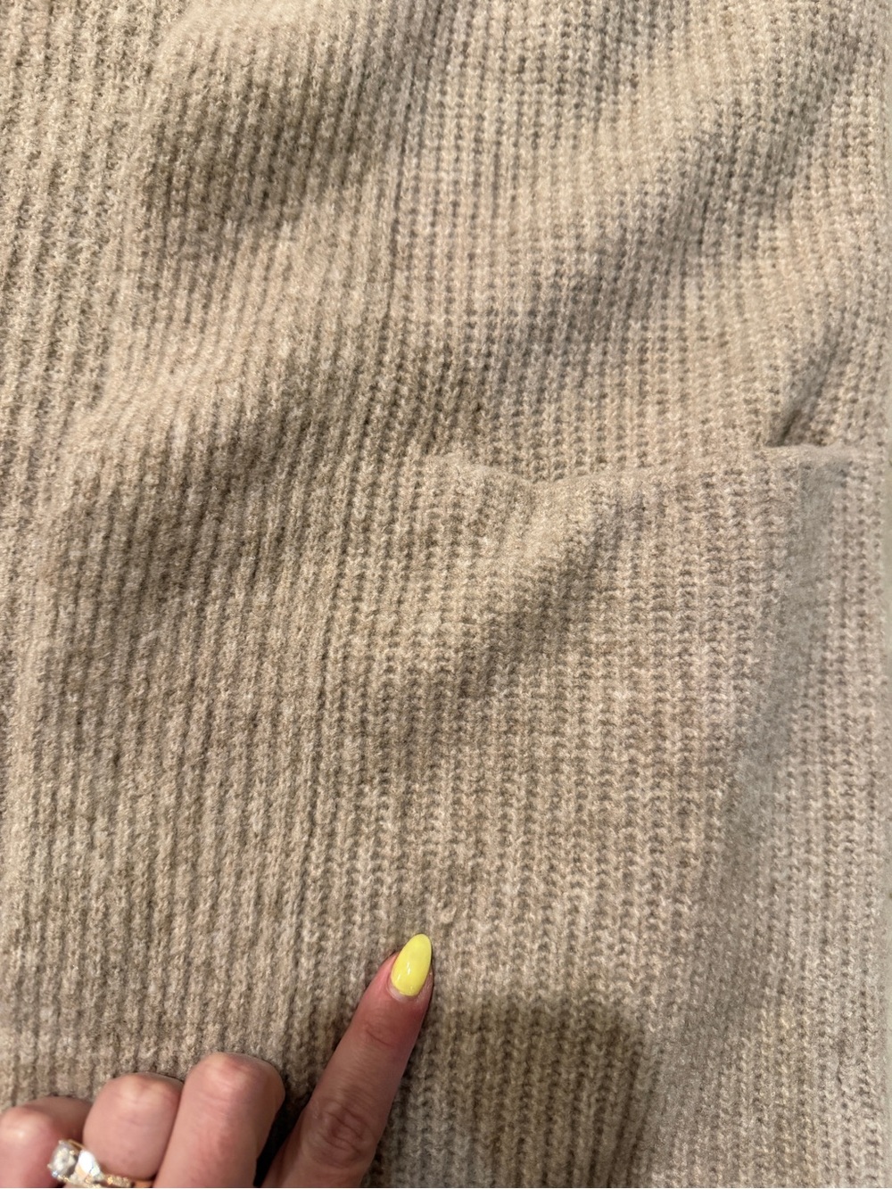 Universal Thread Long Open-Front Ribbed Cardigan - Taupe - Picture 8 of 8